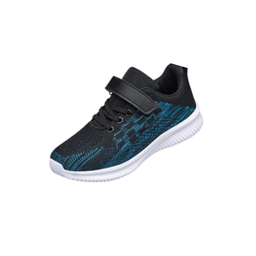 Black and blue cloth sneakers for children